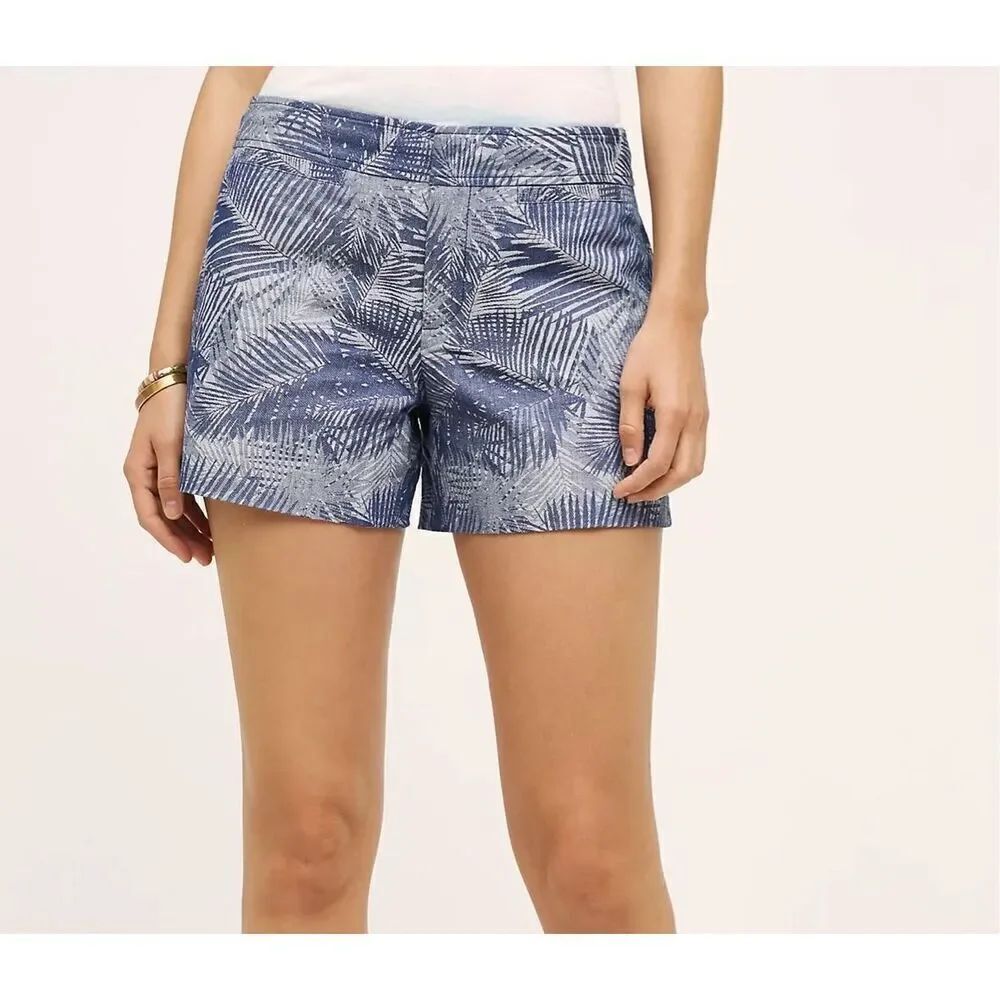 Anthropologie Cartonnier Palm Leaf Shorts 100% cotton size 6